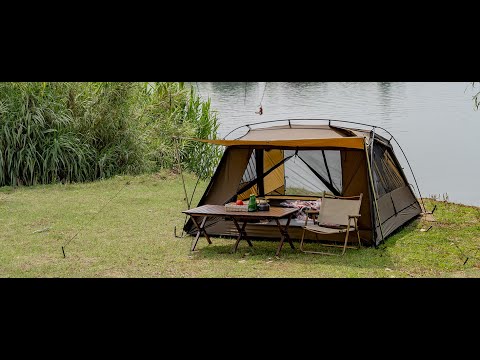 【新品情報】TOMOUNT シェルターテント 2-3人用 ロッジテント 20Dナイロン LODGE TENT