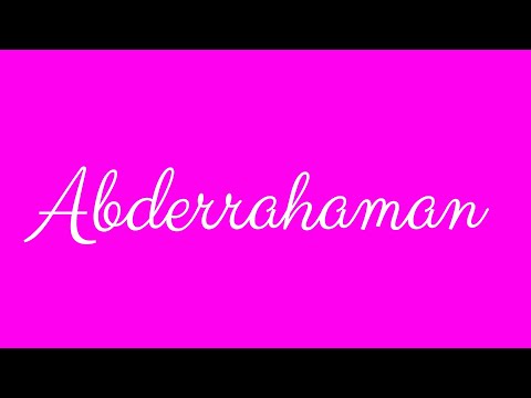 ✎ Abderrahaman ✎ English Cursive Handwriting Tutorial