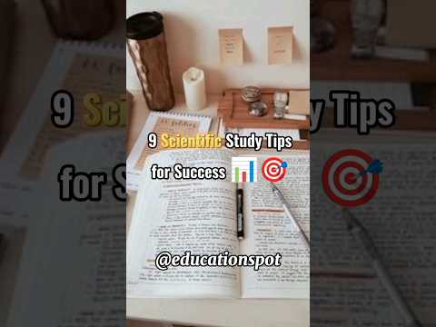 9 scientific study tips #study #shorts #studytips