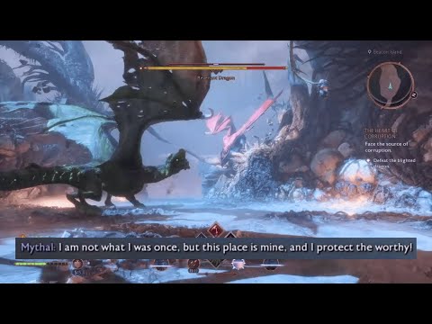 Mythal helps Rook against a Dragon | Hidden Interaction - Dragon Age: The Veilguard