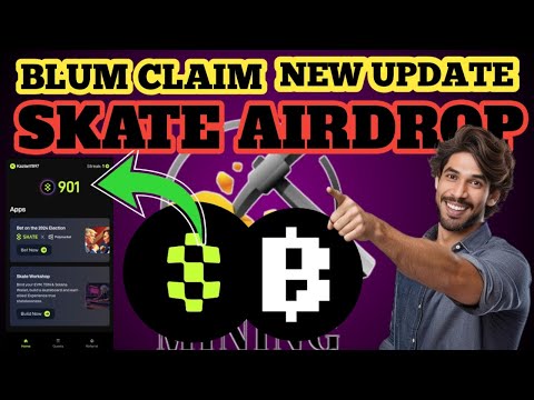 BLUM Launch New Airdrop || Blum Skate Airdrop | Blum Listing Soon Airdrop | Blum Claim Skate Token |