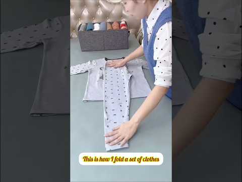 How to stylishly Fold a Set of Clothes #shorts #clothfolding #fashionstyle #diy