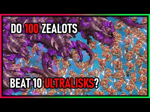 Do 100 Zealots beat 10 Ultralisks?