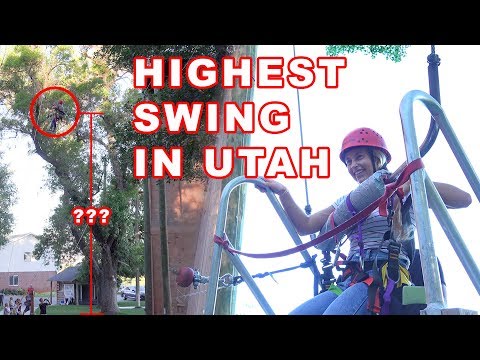 Crazy fun swing! CLAS Ropes Course - Provo Utah