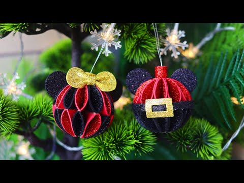 DIY Christmas Ball Ornaments From Glitter Foam Sheets | Christmas Tree Decoration | Christmas Crafts