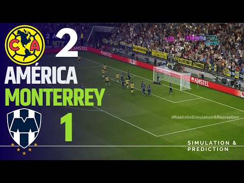 América 2-1 Monterrey | Liga MX Apertura 2024 | Simulación/Recreación eFootball