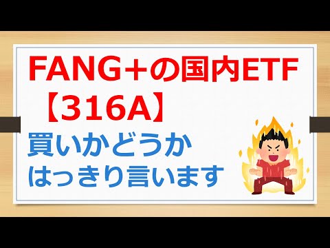 FANG+の国内ETF【316A】は、買いかどうか、はっきり言います【有村ポウの資産運用】241225-2