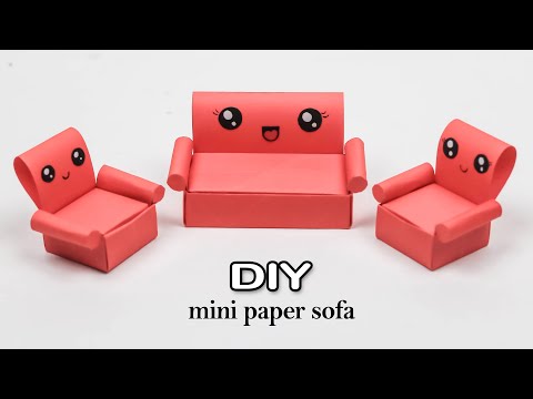 How to make a paper sofa | DIY miniature sofa / paper craft / origami sofa