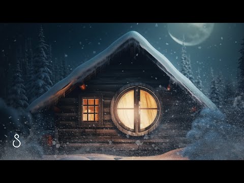 Snow Storm On Winter Cabin ❄️ Black Screen | 12 Hours | Sleep In Series