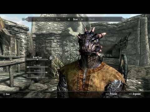 Skyrim-Character creation: How to make your Argonian look like a dragon.