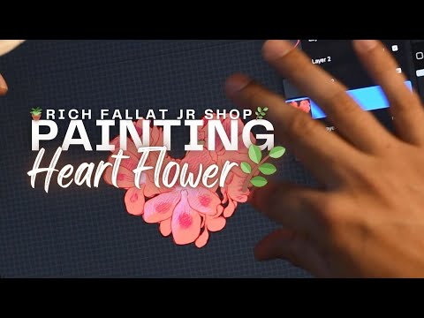 Painting a Heart Flower Design