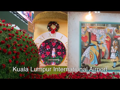 Kuala Lumpur International Airport T1:  Discover Christmas Decorations -4K Video-