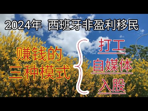 #2024年 #西班牙非盈利移民 #如何赚钱 #移民欧洲 #在西班牙赚钱的三个方法 #出国打工 #自媒体 #投资入股 #2024年出国 #西班牙 #非盈利移民 #西班牙非盈利居留 #出国 #微信会员群