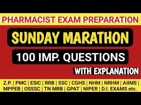 Pharmacist exam preparation | 100 Most important questions for all upcoming exams #pharmabullet