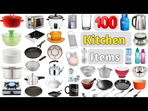 Kitchen Vocabulary ll 100 Kitchen Accessories Name In English With Pictures ll Kitchen Items Name