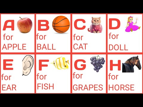 Capital Letter abcd | English Alphabet | Learn Alphabet a to z | learning a for apple | abcd rhymes