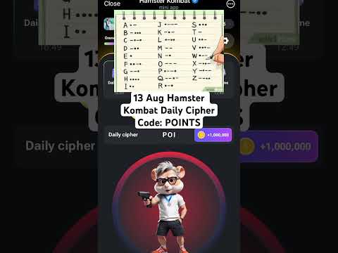 13 Aug Hamster Kombat Daily Cipher #hamsterkombat #airdrops #ciphercodes