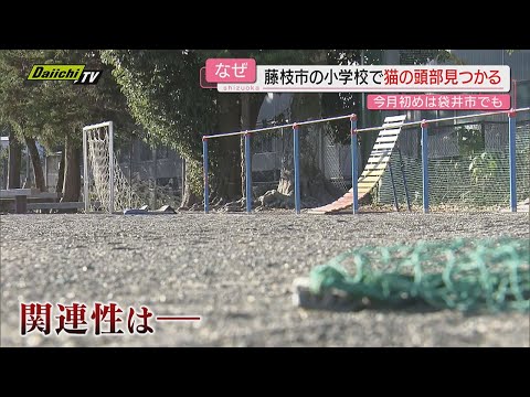 【不安】藤枝の小学校でも猫頭部発見に｢心痛む｣住民ら見守り児童登校…袋井同例関連含め警察が捜査(静岡)