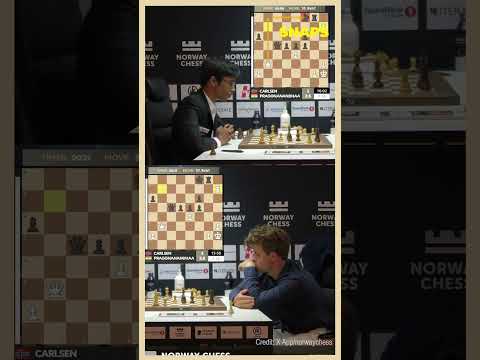 Praggnanandhaa beats Magnus carlsen for first time ever! #chess