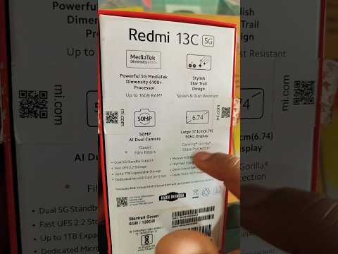 Redami 13c 5G New !! smartphones unboxing !! stylish Star trail design #unboxing #mobile #trending