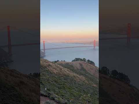 Stunning sunset view of the Golden Gate Bridge & San Francisco from Hawk Hill!