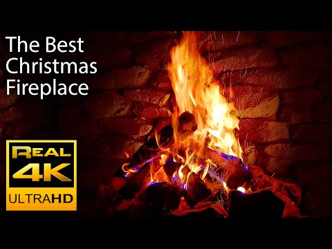 4K Relaxing Fireplace & The Best Instrumental Christmas Music & Crackling Fire Sounds 🔥 UHD 2 Hours