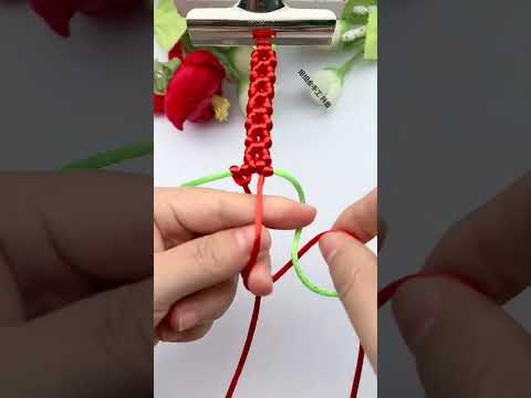 Flowers bloom and fortune, rope braiding skills sharing, simple braiding bracelet tutorial, hand