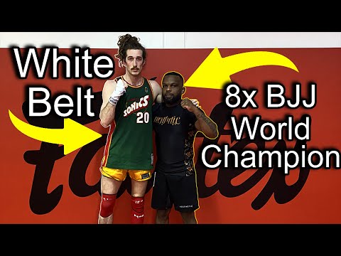 White Belt VS Black Belt in No Gi Brazilian Jiu Jitsu (8x World Champion)