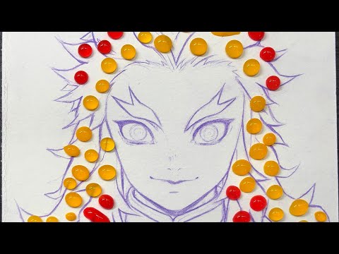 【鬼滅の刃】煉獄杏寿郎 描いてみた Kimetsu no Yaiba | Drawing Kyojuro Rengoku #shorts