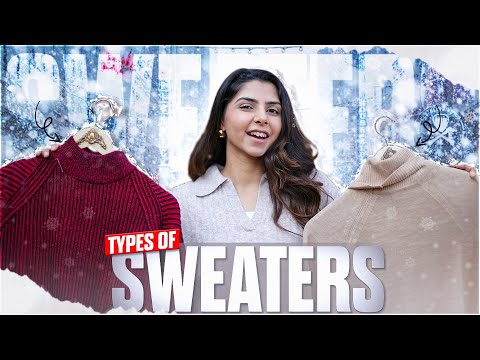 Types of SWEATERS every girl should know! | Myntra Sweater Haul