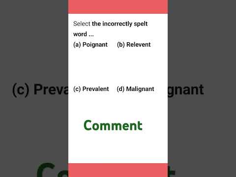 Select incorrectly spelt word #trending #viralvideo #ytshorts_ #english #shorts #spokenenglish#most