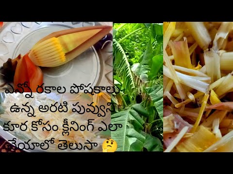 అరటి పువ్వు క్లీనింగ్ చిట్కాలు||Banana flower cleaning for recipes