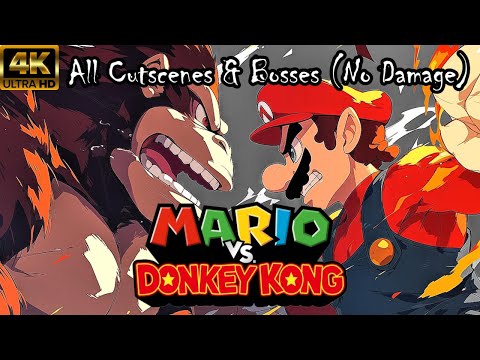 Mario vs. Donkey Kong (2024) - All Cutscenes & Bosses (Game Movie) 4K (No Damage)