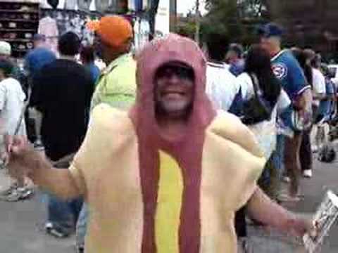 Hot Dog Man outside Wrigley Field