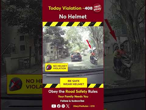 Today Violation 408 - Keep your ride safe with a helmet #chennaitrafficpolice #otr #obeytherules