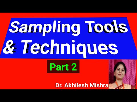 Sampling Tools and Techniques part 2