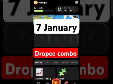 Dropee Daily Combo 6-7 January | Dropee Daily Combo Today