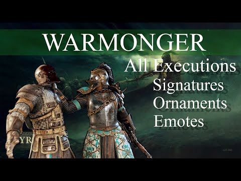 For Honor | All Of WARMONGER | Executions | Emotes | Signatures | Ornaments