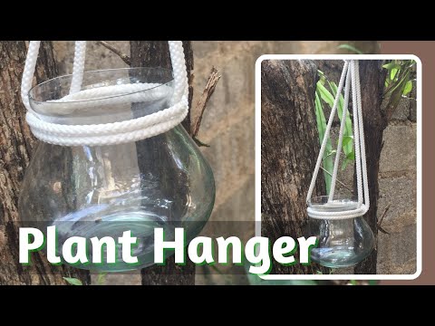 How To Make Plant Hanger | Easy Rope Hanger | Hanging Plants | Hang Pot With Rope | Macrame Hanger.