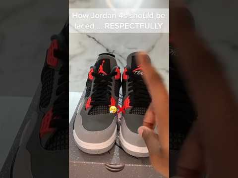 Properly LACED Jordan 4s #lace #jordan4s #sneakers #tutorial #correct #relatable #hiphop