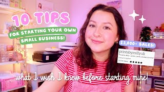 10 TIPS FOR STARTING YOUR OWN SMALL BUSINESS ✿ things I wish I knew before starting mine!