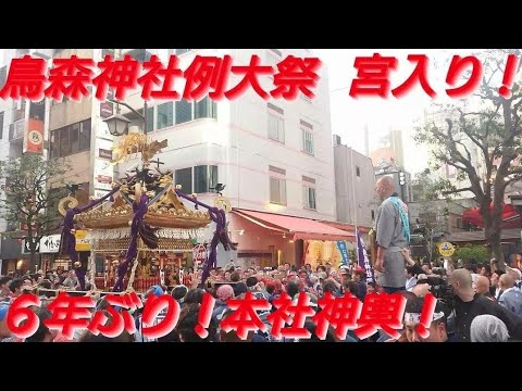 鳥森神社例大祭２０２４年 宮入り！本社神輿渡御５月５日 神社が狭いため！神社前の大通りで終了です！東京都港区新橋 良かったらチャンネル登録よろしくお願いいたします❤️