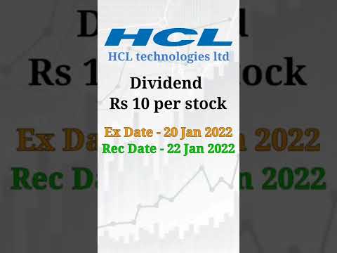 hcl technologies ltd stock dividend | #nifty #stockmarketnews #dividendstocks #hcltechsharetarget