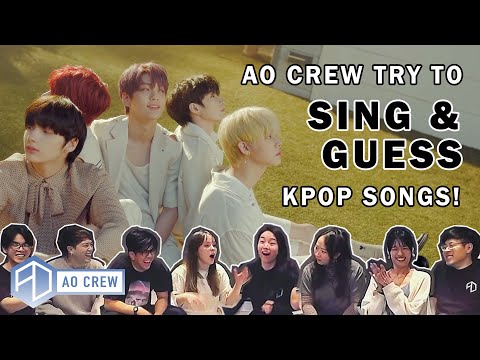 Trying to SING & GUESS Kpop songs! [AO Crew]