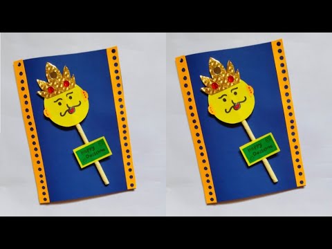 Handmade Navaratri Card/Durga Puja Card Design/Dussehra Festival Card/Greeting Card For Navaratri