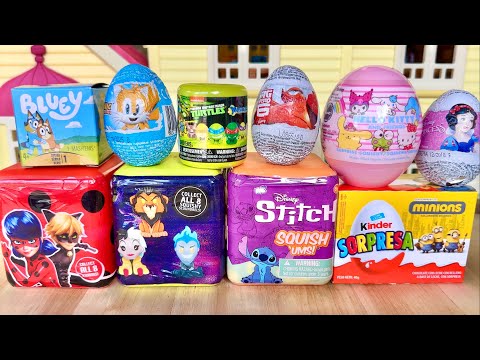 8 minutes satisfying unboxing miraculous, stitch, Bluey Disney jr