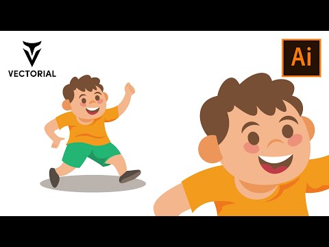 How to draw Little boy in ADobe Illustrator