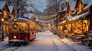 A Train Station Town with Warm Holiday Jazz Music ~ Smooth Jazz Piano for Relaxing, Stress Relief