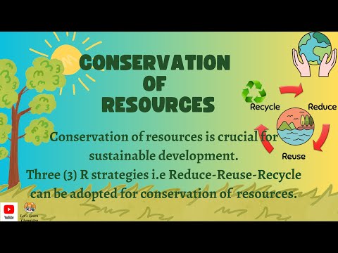 Conservation of Resources and 3R Strategy | Reduce| Reuse| Recycle