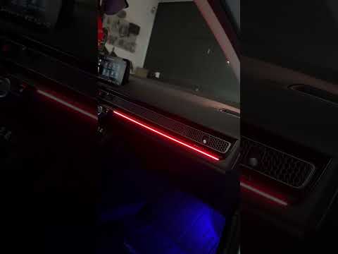 OUR AMBIENT LIGHTING ON HONDA CIVIC 2023 🔥🔥 #cars #viral #supercars #carslover